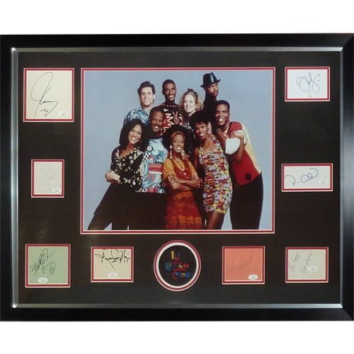 In Living Color 16x20 Photo Deluxe Framed with 8 Cast Autographs - JSA In Living Color 16x20 Photo Deluxe Framed with 8 Cast Autographs - JSA
