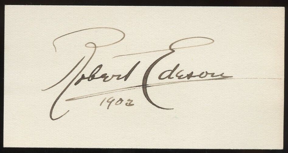 Robert Edeson d1931 signed autograph 1x3 Cut Vaudeville Actor of the Silent Era