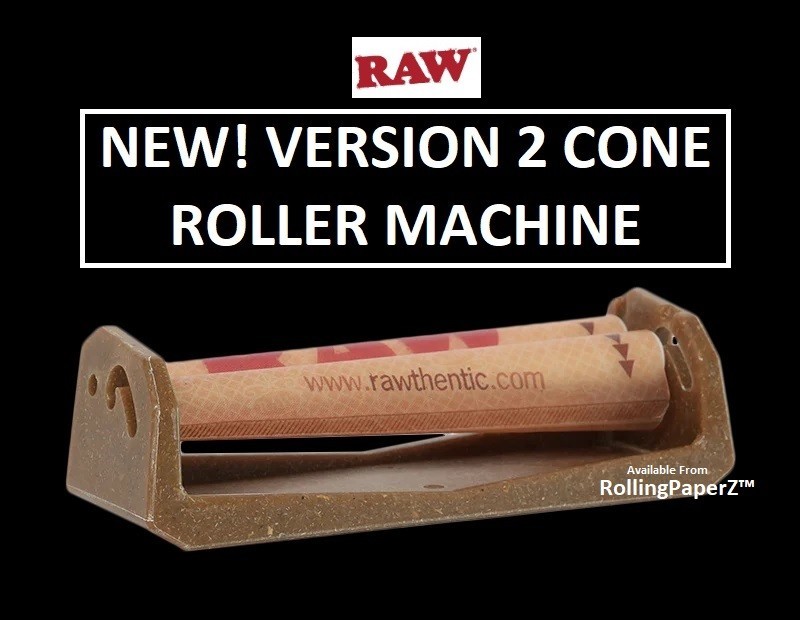 New RAW Version 2 CONE ROLLER ROLLING MACHINE Rolls KING SIZE & 1 1/4 Size Cone New RAW Version 2 CONE ROLLER ROLLING MACHINE Rolls KING SIZE & 1 1/4 Size Cone
