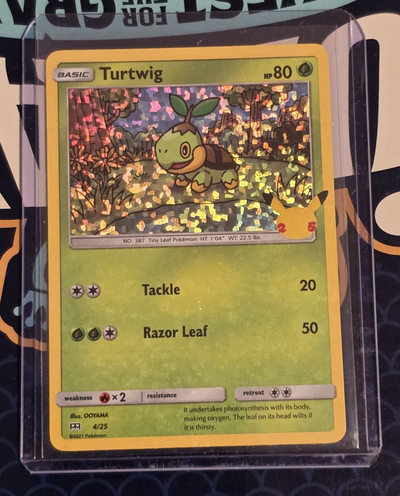 2021 McDonald's Pokémon 25th Anniversary TCG Turtwig 004/025 Holo NM Or Better
