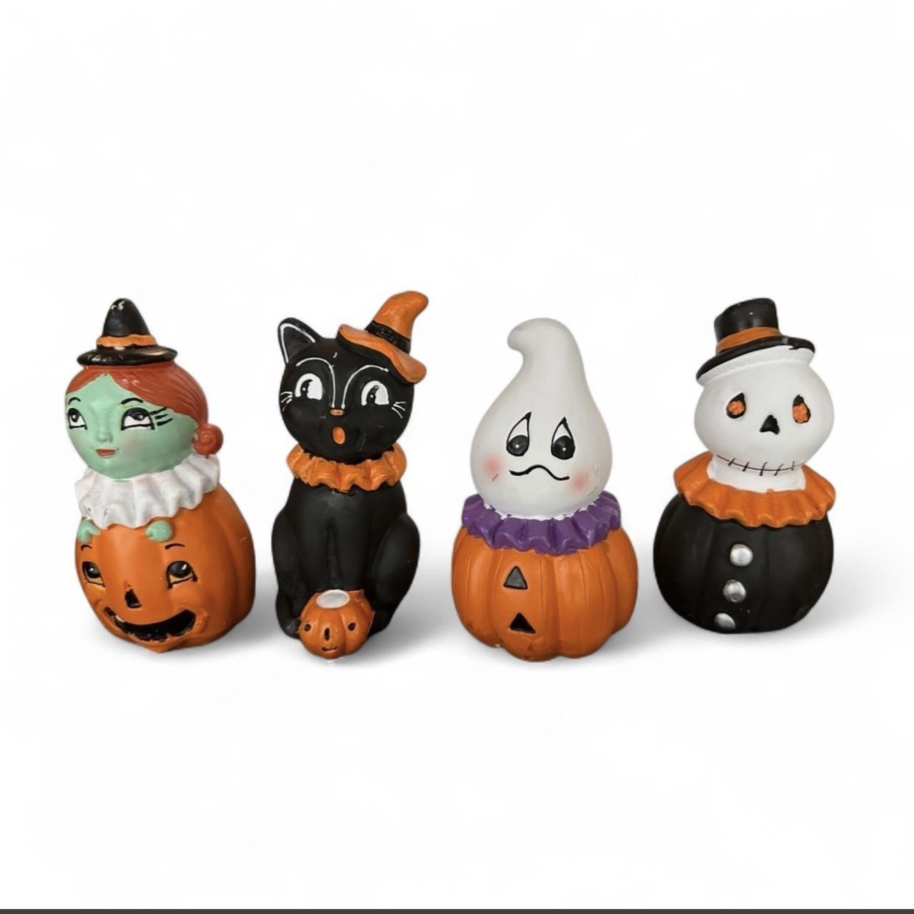 Halloween Ceramic Figurines 4 Piece Set Johanna Parker Style Decor New Halloween Ceramic Figurines 4 Piece Set Johanna Parker Style Decor New
