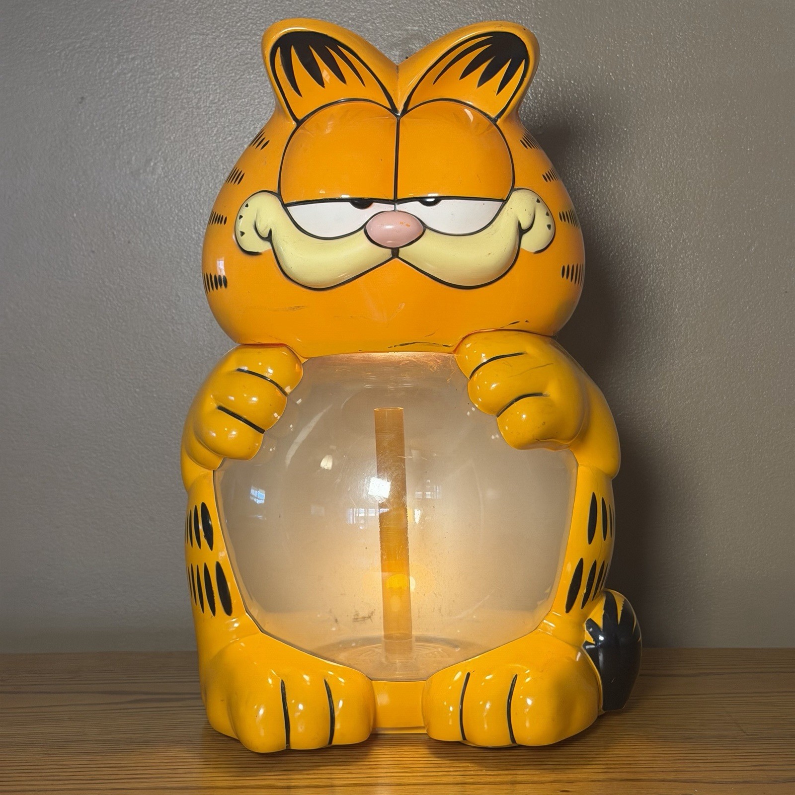 Garfield 1978 Vintage 18" Fish Tank Bowl, 2 Gallon Aquarium LIGHT WORKS