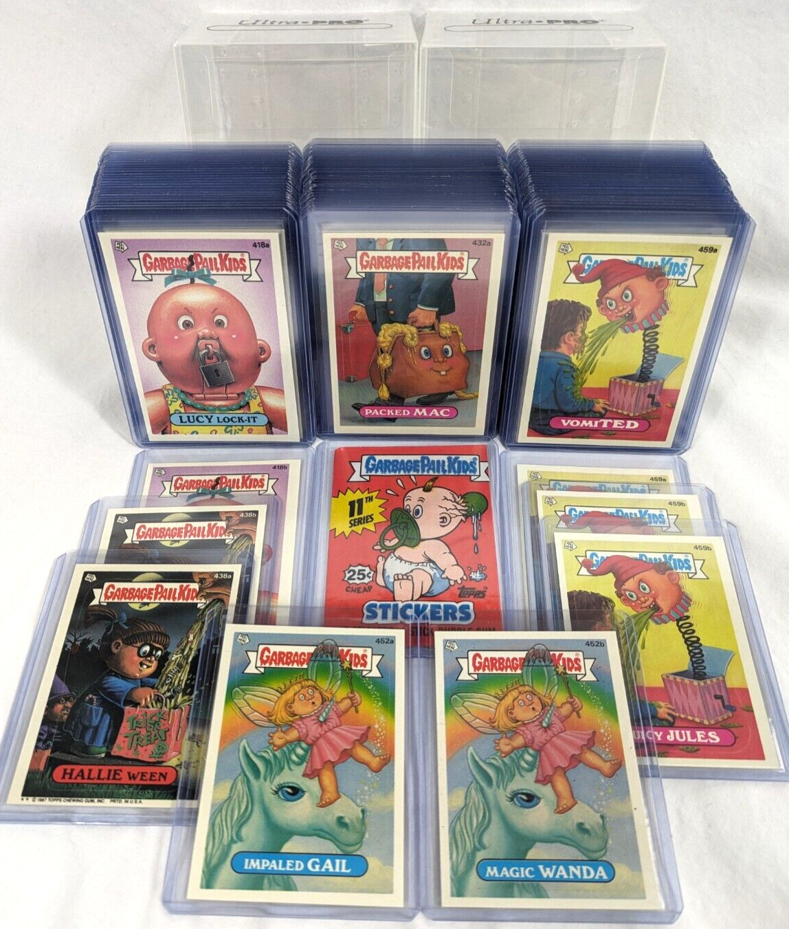 1987 Topps Garbage Pail Kids 11th Series OS11 MINT 88 Card Set in NEW TOPLOADERS