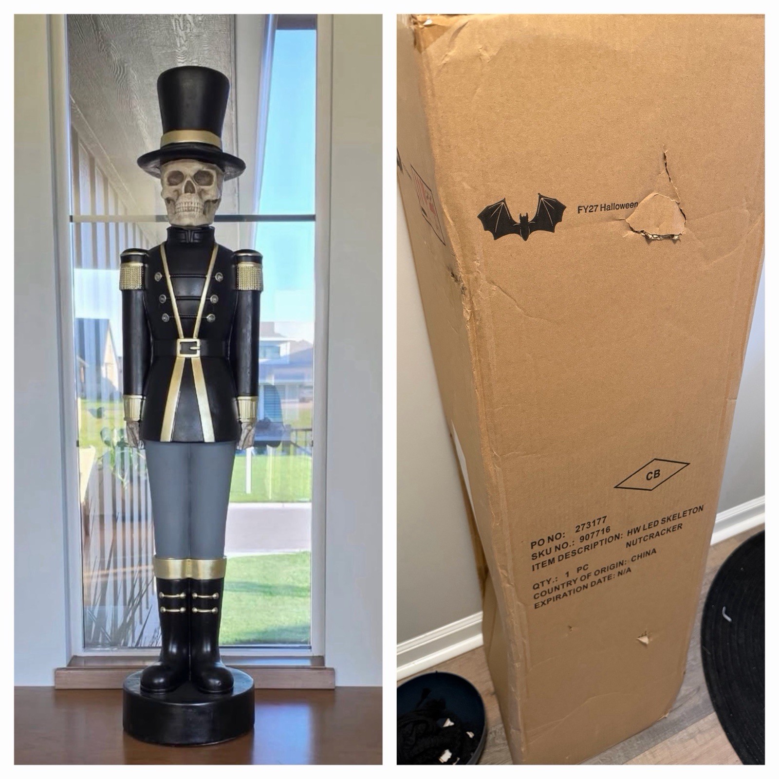 Hard To Find NIB/ Life-Size/4 FEET Skeleton Nutcracker CRACKER BARREL 2026 Hard To Find NIB/ Life-Size/4 FEET Skeleton Nutcracker CRACKER BARREL 2026