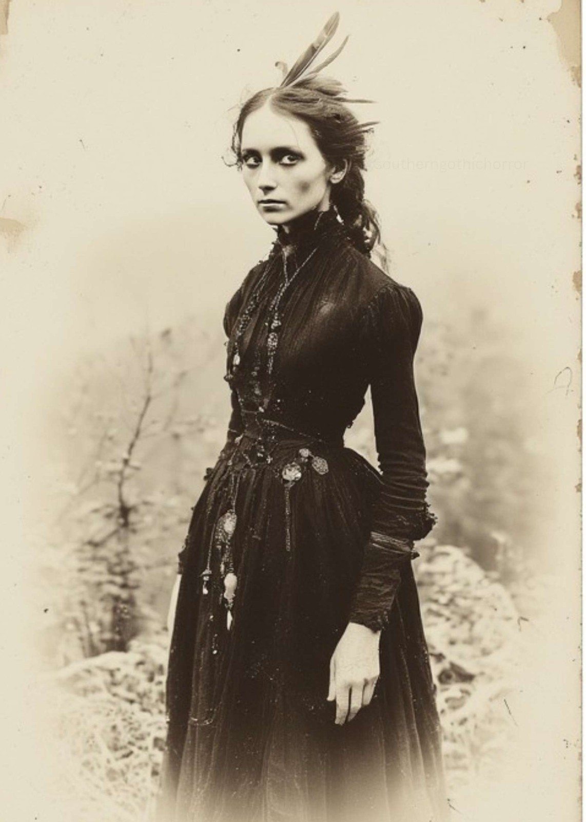 Vintage Appalachian Witch 4x6 Photo Vintage Appalachian Witch 4x6 Photo