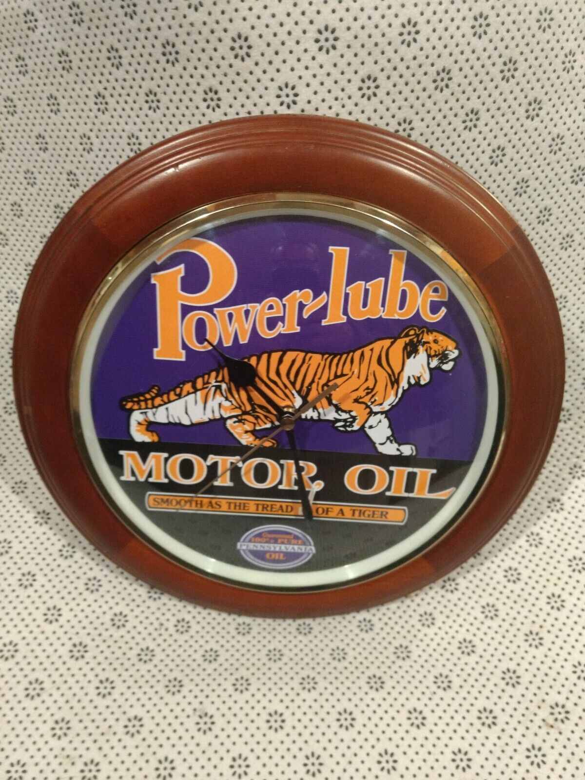 POWER - LUBE MOTOR OIL WALL CLOCK.MANCAVE. CUSTOM MADE, ARTS & CRAFTS
