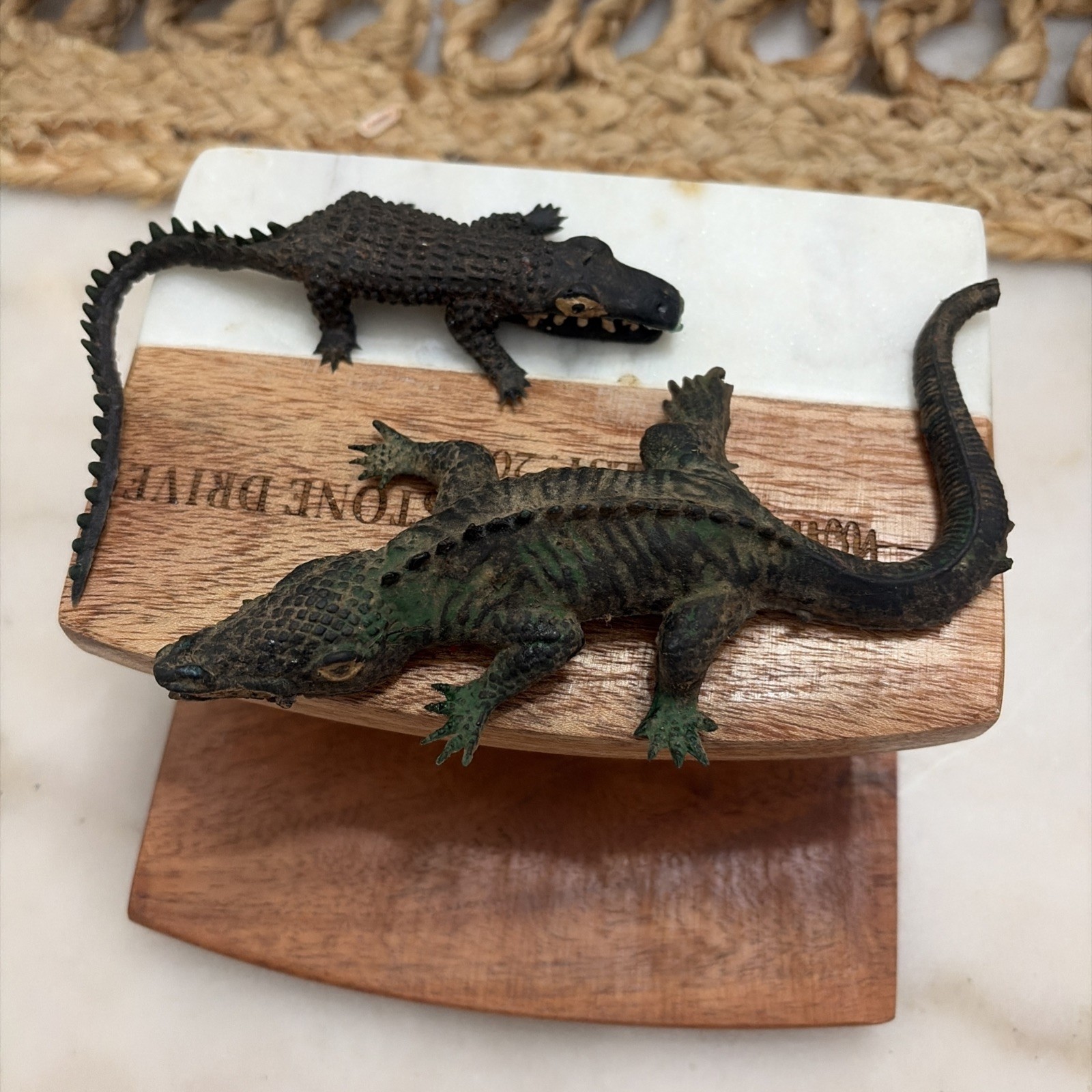 LOT OF 2 - Vintage 1960s-70s “jiggler”Alligator/Crocodile Toy Figurines - Rubber LOT OF 2 - Vintage 1960s-70s “jiggler”Alligator/Crocodile Toy Figurines - Rubber