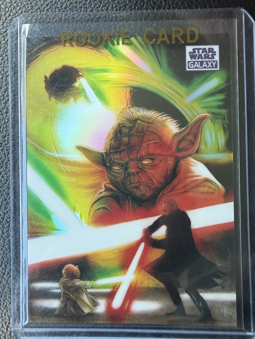 2021 Topps Chrome Star Wars Galaxy Dueling with Dooku Purple Refractor /25 #86 2021 Topps Chrome Star Wars Galaxy Dueling with Dooku Purple Refractor /25 #86