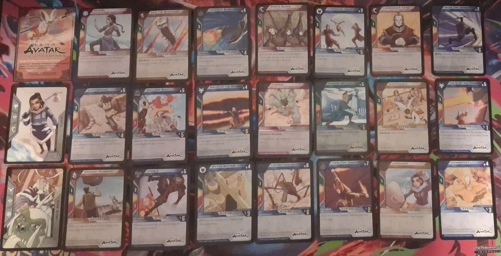 Avatar Last Airbender Upper Deck Quick Strike 2005, 21 Cards + 2 Strike Cards LP