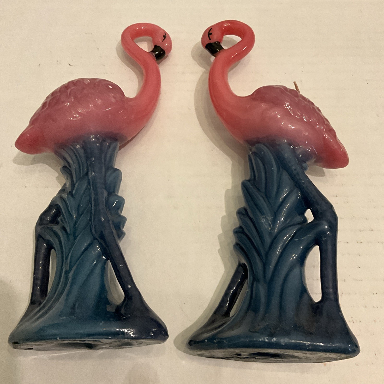 Rare Vintage Mid Century Pink Flamingo Large Retro Candles. Rare Vintage Mid Century Pink Flamingo Large Retro Candles.