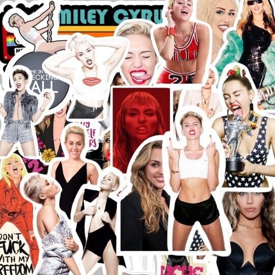 Miley Cyrus Stickers 40 Piece Waterproof Laptop Stickers