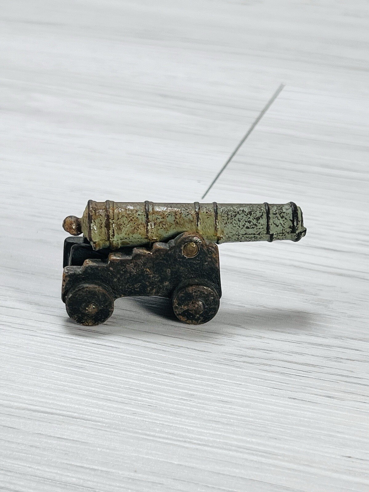Cast Iron Miniature Penncraft Cannon Vintage Cast Iron Brass Paperweight USA