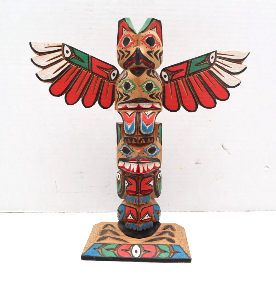 Vintage Nancy Williams 12” Totem Pole Signed Northwest Coast Native American Vintage Nancy Williams 12” Totem Pole Signed Northwest Coast Native American
