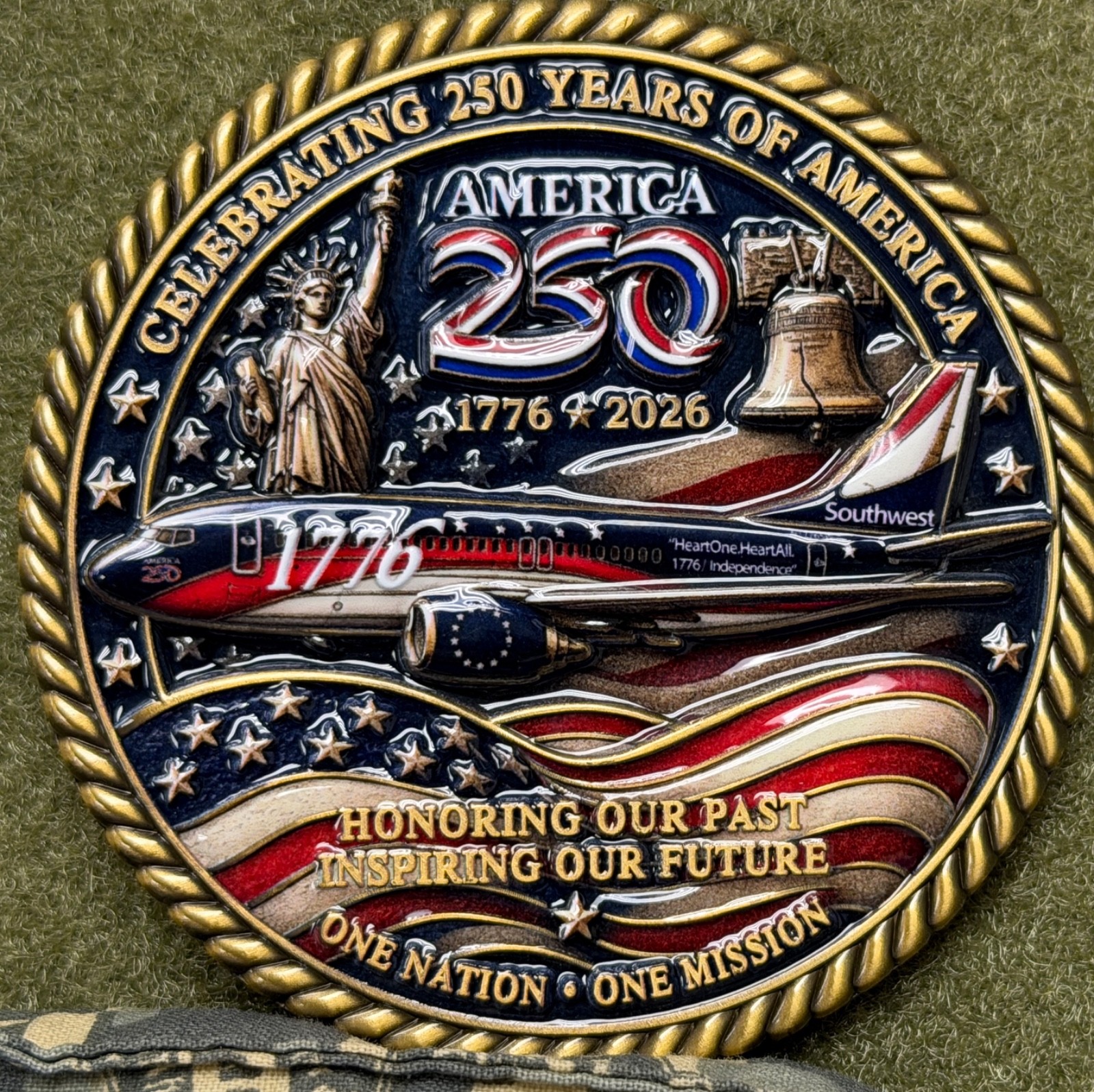 Southwest Airlines Salute America 250th Birthday One Nation - One Mission 3D Southwest Airlines Salute America 250th Birthday One Nation - One Mission 3D