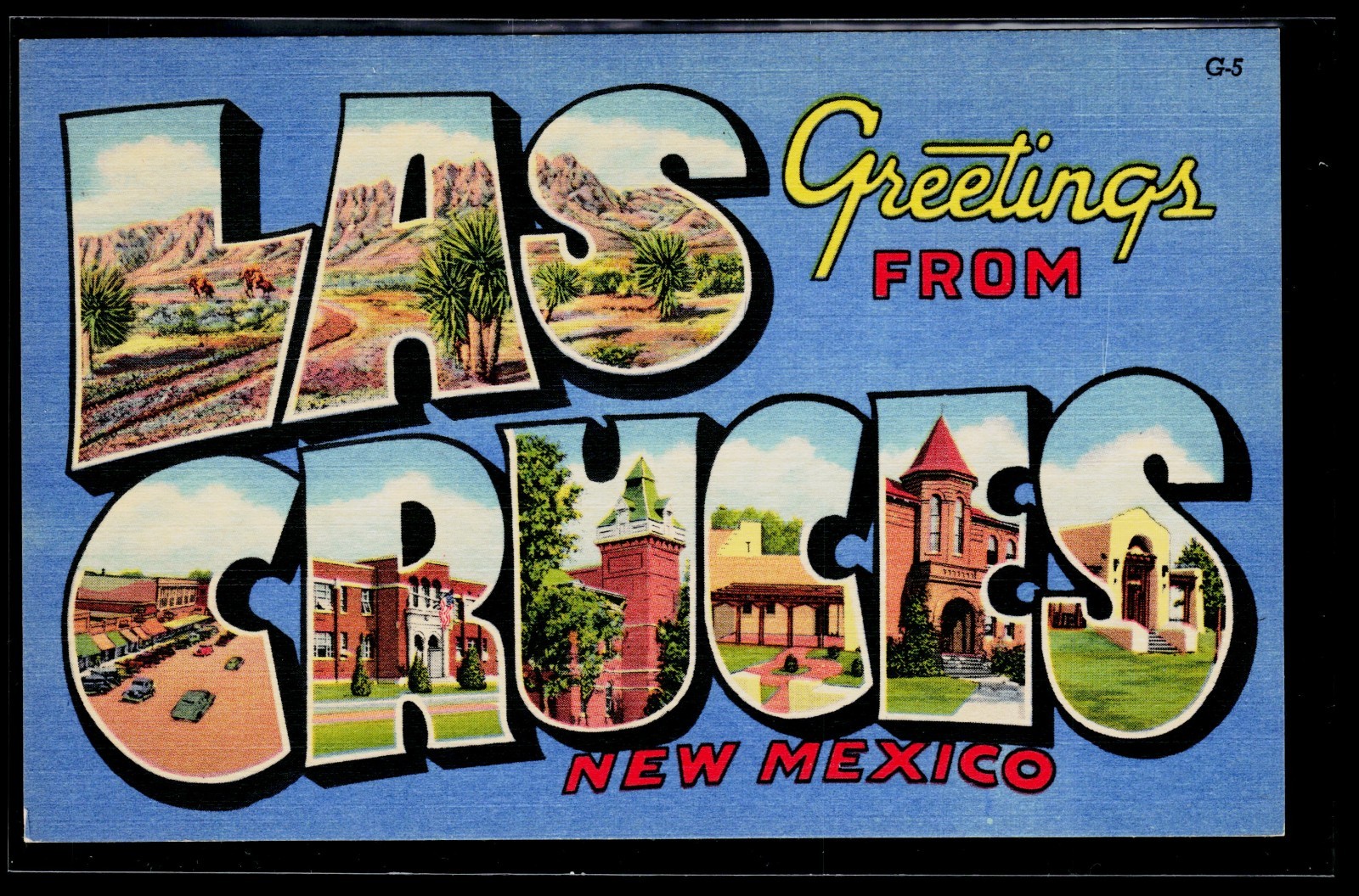 Greetings from LAS CRUCES New Mexico - Large Letter Postcard Greetings from LAS CRUCES New Mexico - Large Letter Postcard