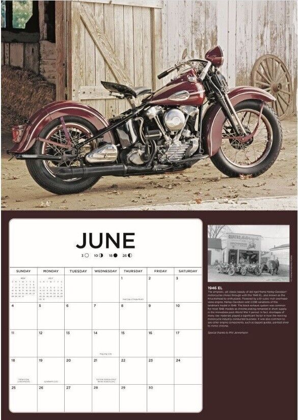 CLEARANCE SALE 2023 Harley-Davidson Motorcycle Calendar w/ FREE POSTER