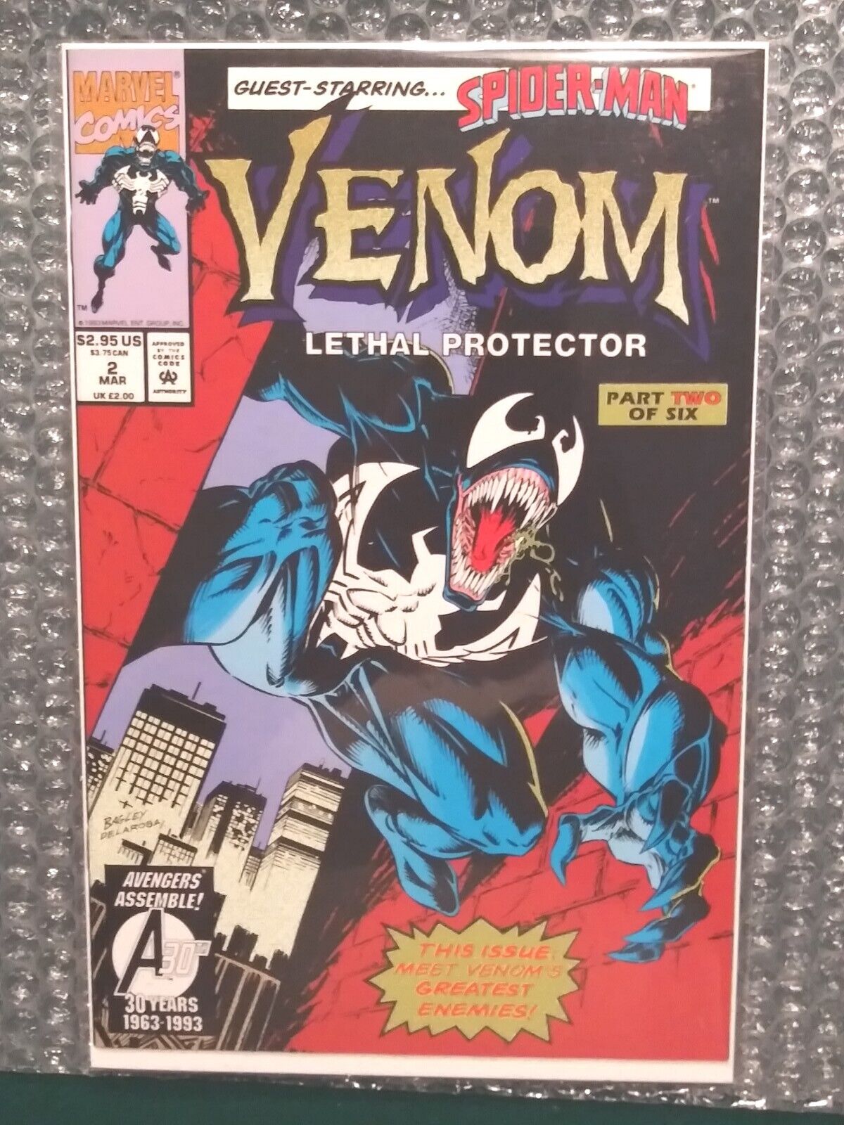 Venom: Lethal Protector #2, 1993 Warehouse Kept Excellent Condition