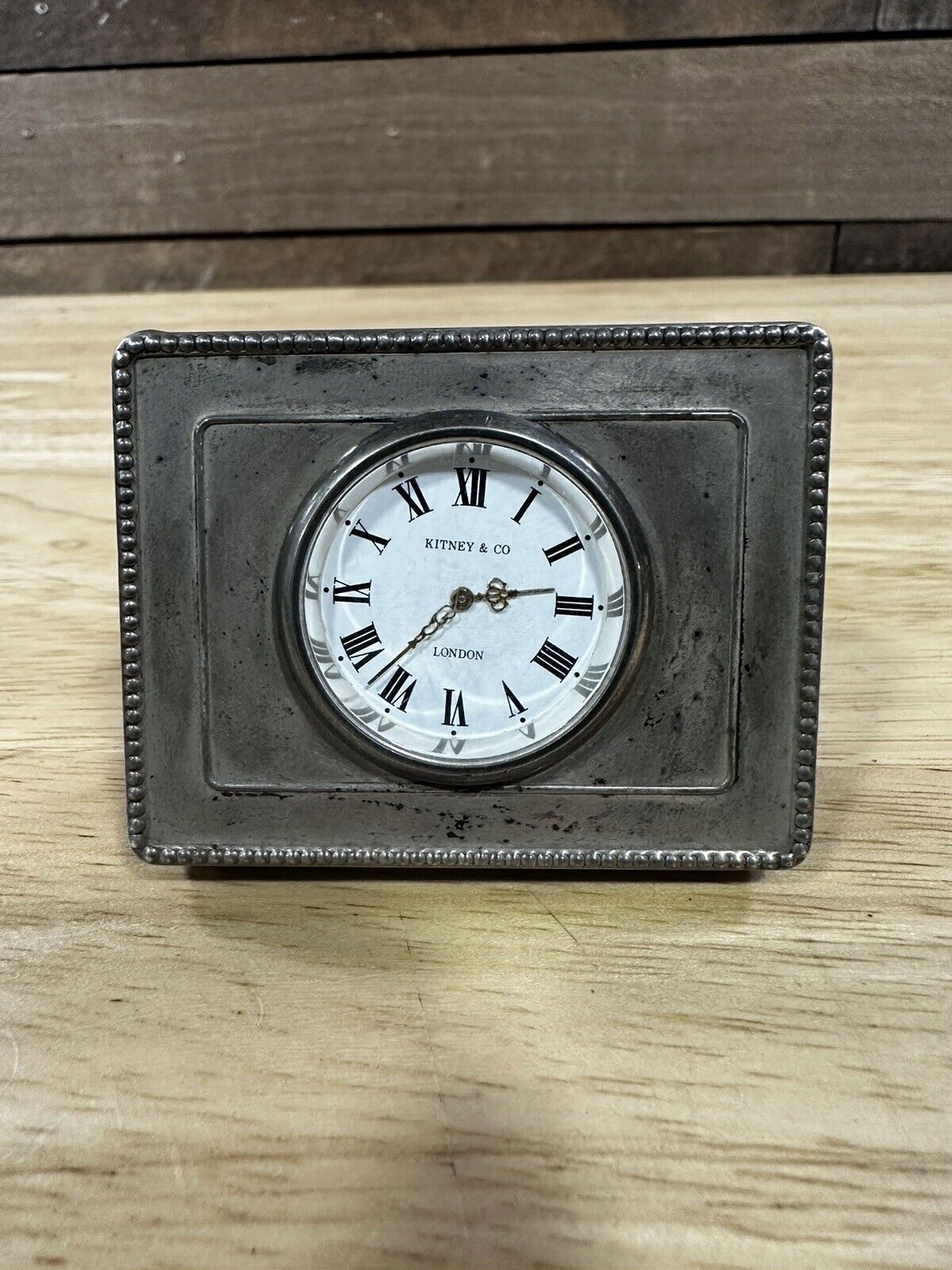 Vintage Sterling Silver Miniature Kitney & Co Clock