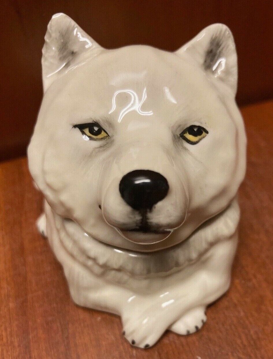Kevin Francis Face Pot- The White Wolf, Limited Edition/Numbered/Gold Backstamp