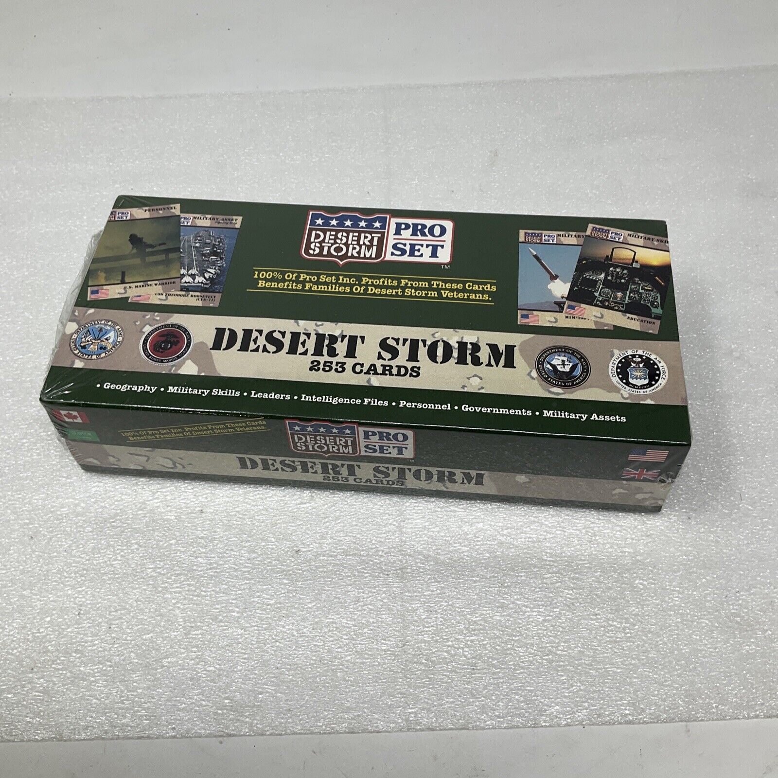 Pro Set 1991 Desert Storm 253 Military Trading Cards Complete Set Unopened