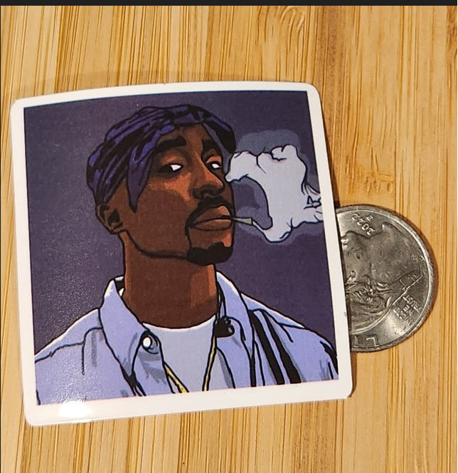 Tupac Shakur Sticker Tupac Sticker 2pac Sticker 2pac Decal Rap Rapper Hip Hop90s