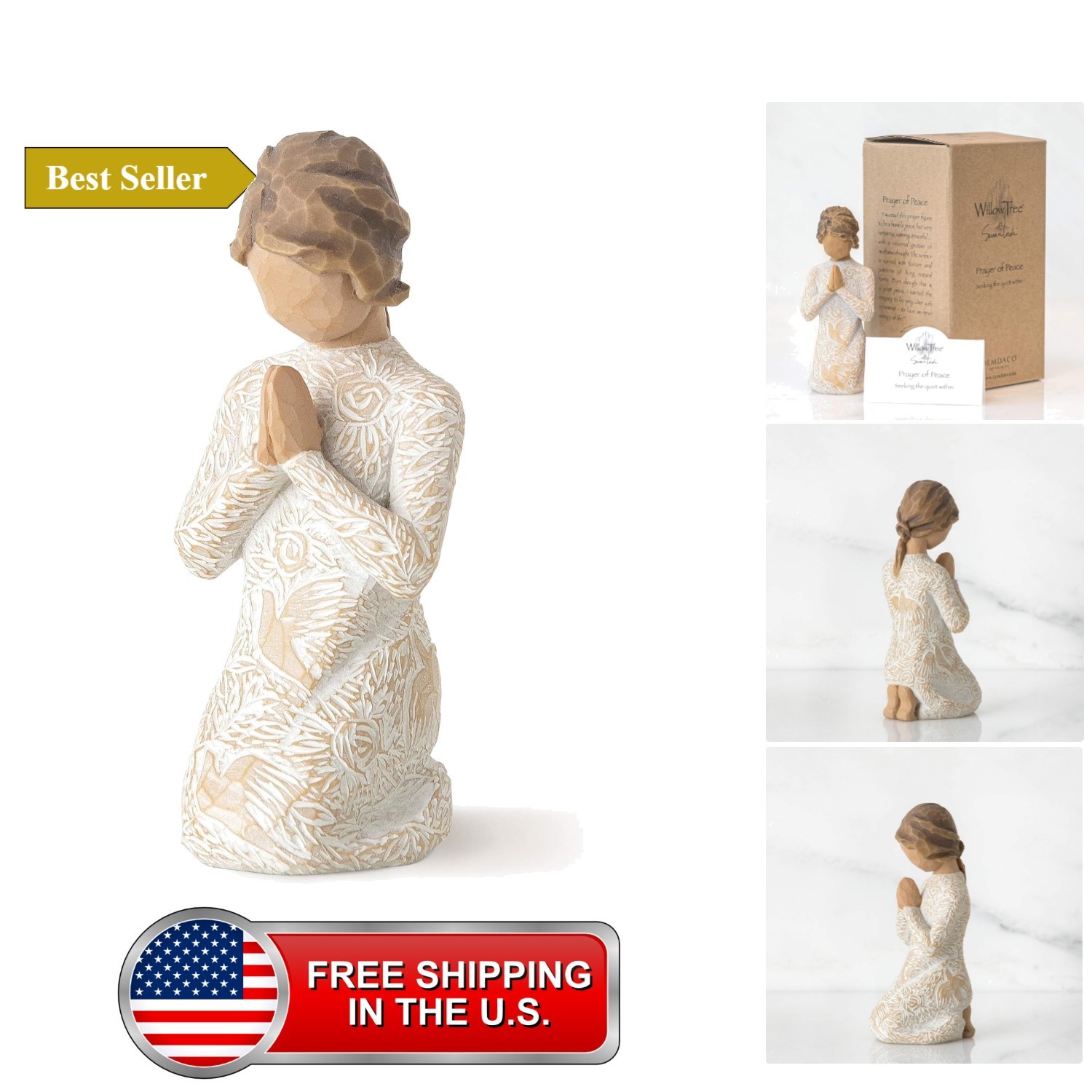 Prayer of Peace, Sculpted Hand-Painted Figure Prayer of Peace, Sculpted Hand-Painted Figure