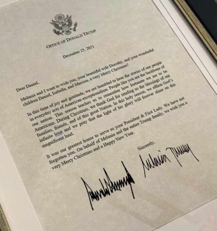 2025 SIGNED Personalized Donald Trump Melania CHRISTMAS Letter 2025 SIGNED Personalized Donald Trump Melania CHRISTMAS Letter
