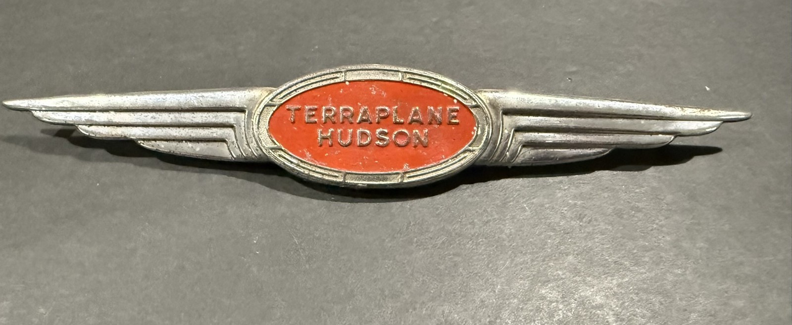 Vintage 1937 Terraplane Hudson Winged Badge Emblem Vintage 1937 Terraplane Hudson Winged Badge Emblem
