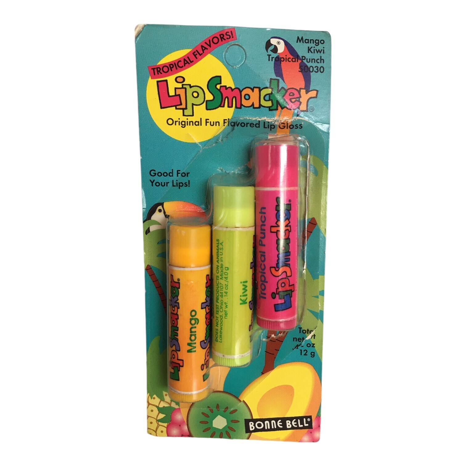 Vintage Bonne Bell Lip Smacker 3 Flavors MANGO, KIWI, TROPICAL PUNCH, OPEN BOX Vintage Bonne Bell Lip Smacker 3 Flavors MANGO, KIWI, TROPICAL PUNCH, OPEN BOX