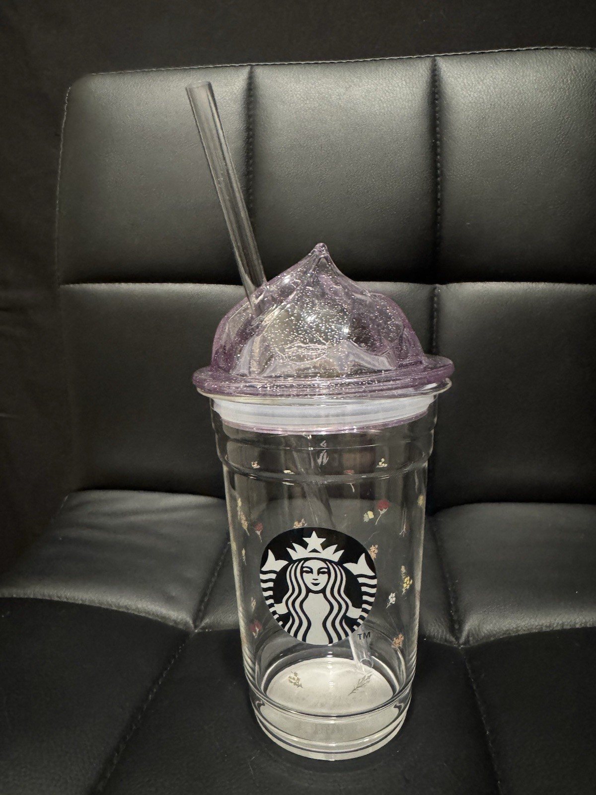 Starbucks 2023 Spring China Purple Floral Ice Cream 12Oz Glass Cup Tumbler BNWT Starbucks 2023 Spring China Purple Floral Ice Cream 12Oz Glass Cup Tumbler BNWT