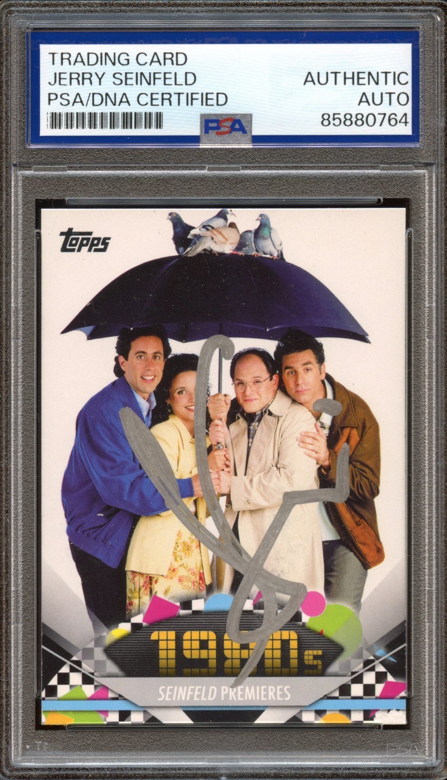 JERRY SEINFELD Signed Card 2011 Topps American Pie Premieres #162 PSA/DNA RC JERRY SEINFELD Signed Card 2011 Topps American Pie Premieres #162 PSA/DNA RC