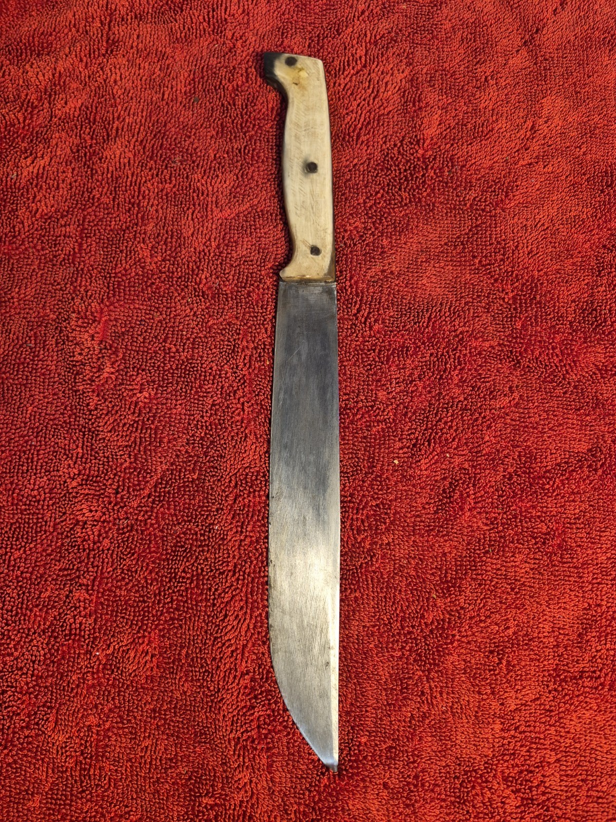 Antique Sout American Handmade 12" Knife With Sheath Antique Sout American Handmade 12" Knife With Sheath