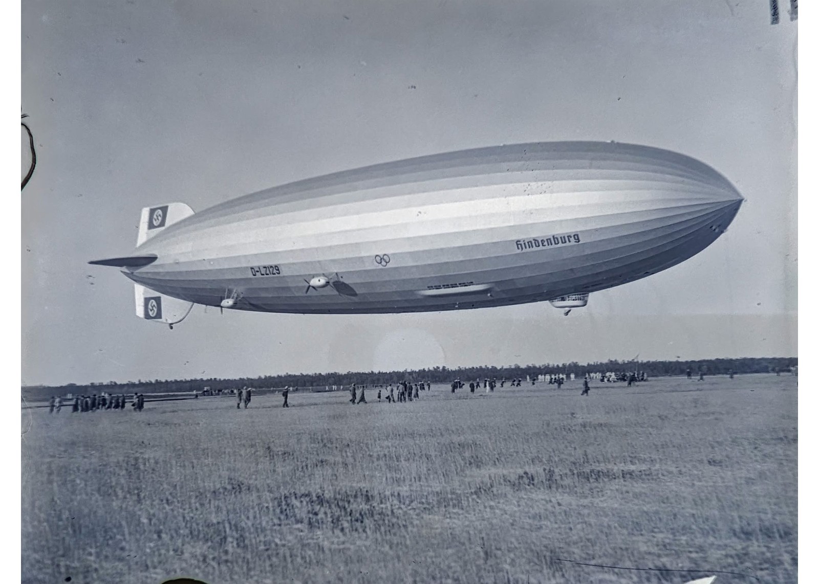 1936 Hindenburg Zeppelin Glass Plate Negative D-LZ129 Lakehurst NJ Blimp OOAK 1936 Hindenburg Zeppelin Glass Plate Negative D-LZ129 Lakehurst NJ Blimp OOAK
