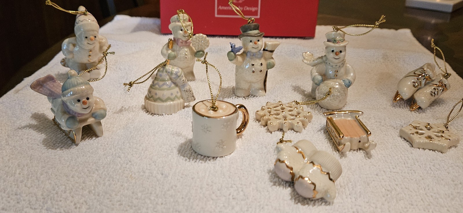 Lenox AMERICAN BY DESIGN Snow Pals Miniature Tree Ornaments 12 Pieces Lenox AMERICAN BY DESIGN Snow Pals Miniature Tree Ornaments 12 Pieces