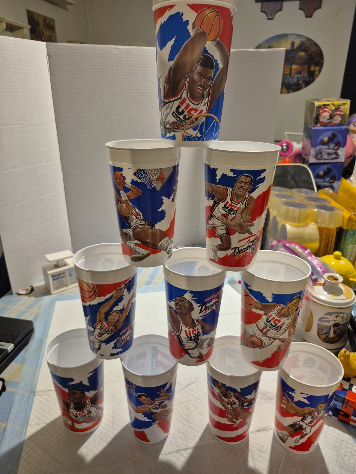 Set Of 10- McDonalds 1994 USA Basketball Dream Team 2 Collector Cups 