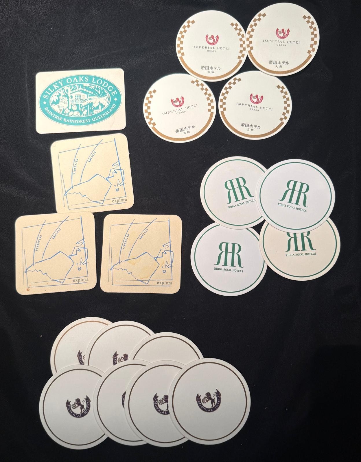 Vintage International Luxury Hotel & Japanese Yuzen Washi Coaster Mega Lot 28pc