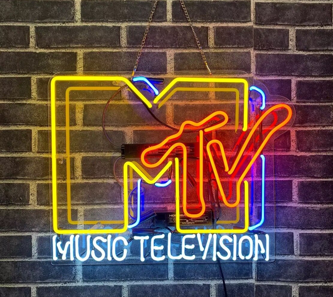 MTV Music Television Acrylic 20"x16" Neon Sign Light Lamp Show Art Real Glass MTV Music Television Acrylic 20"x16" Neon Sign Light Lamp Show Art Real Glass