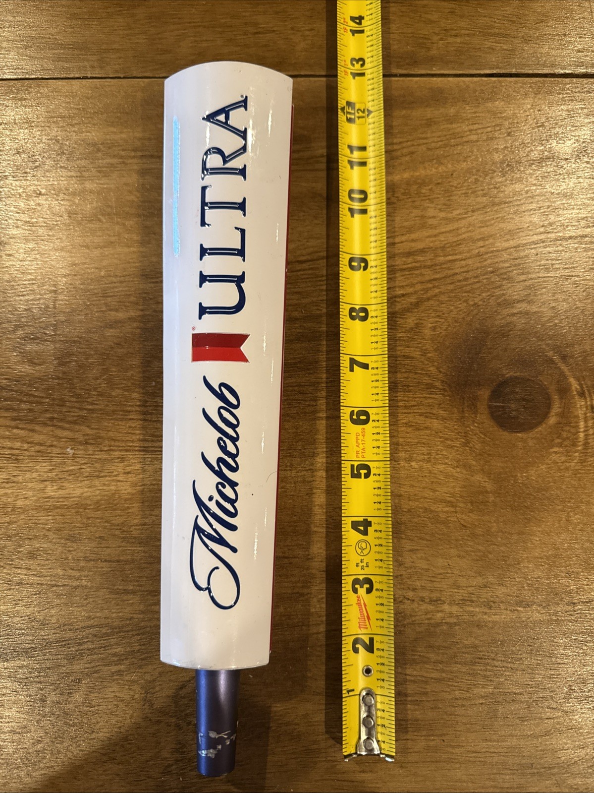 Michelob Ultra Ribbon Beer Tap Top Handle Brew Collectible Iconic Tall 12" Used