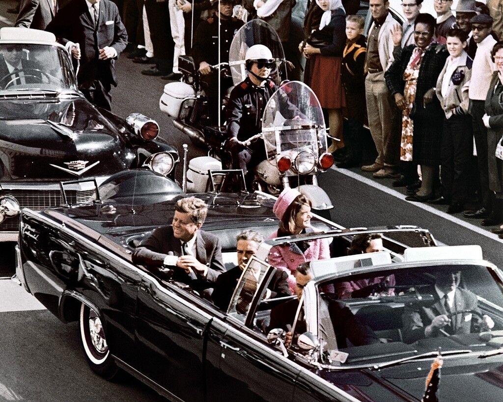 New 11x14 Photo: Dallas Motorcade of John F. Kennedy Just Before Assassination