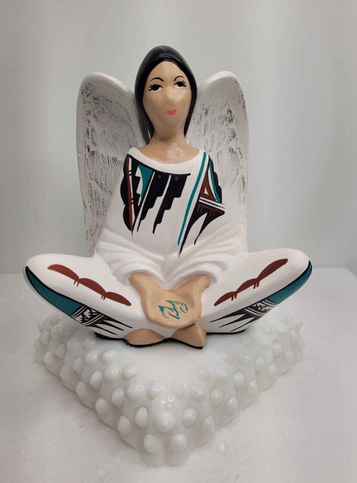 1998 Jemez Pueblo Artist  C. Gachupin Native American Angel Pottery