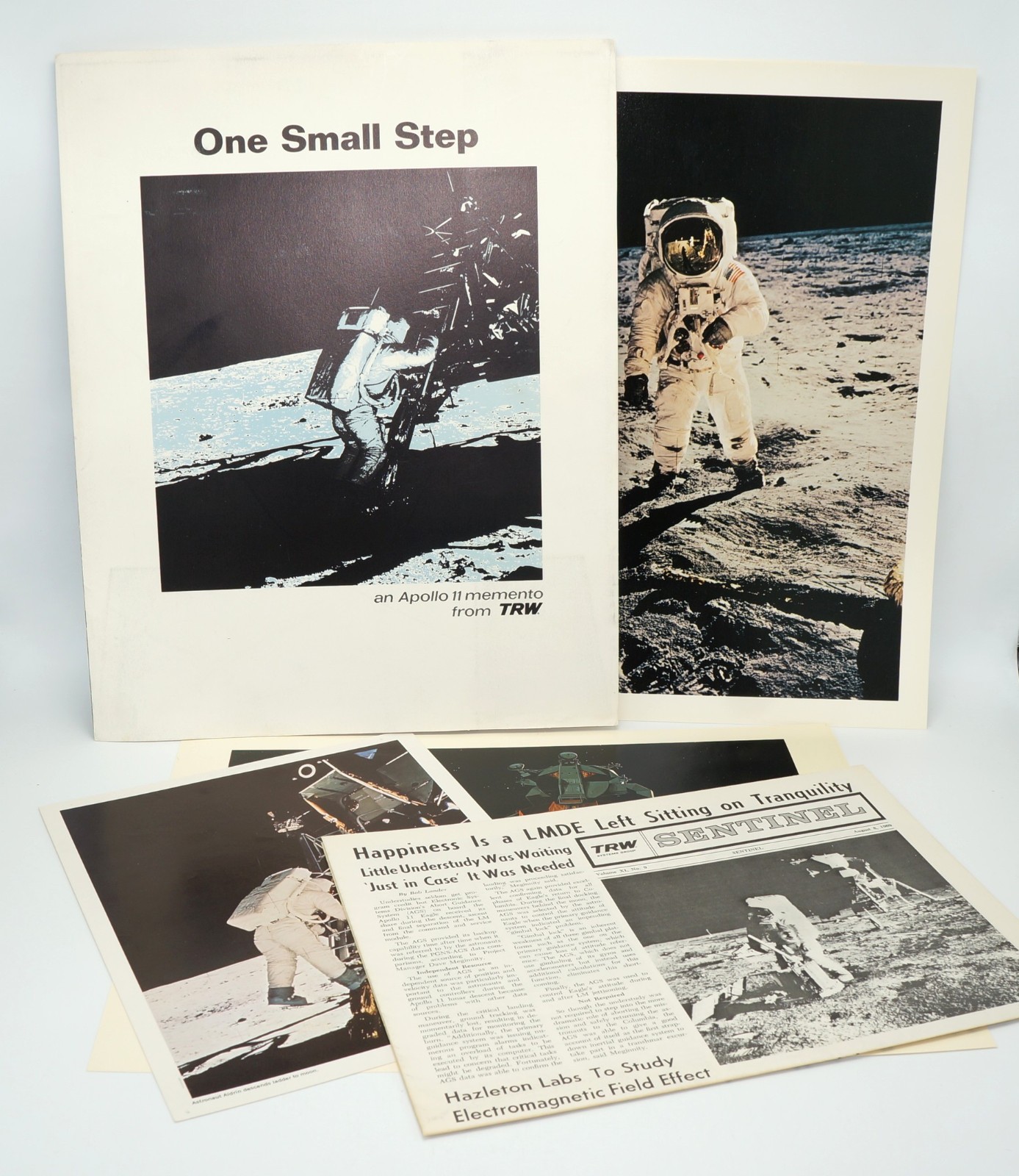 Vintage 1969 NASA Apollo 11 Photo Prints, Newpaper Original TRW Memorabilia RARE