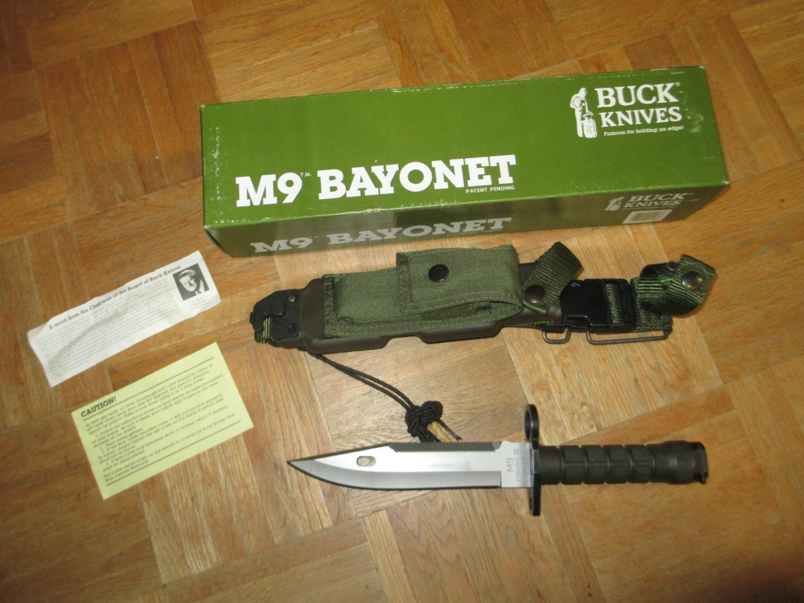 Vintage US 1987 Buck 188 M9 Phrobis III Bayonet Fighting Knife w/ Scabbard Box Vintage US 1987 Buck 188 M9 Phrobis III Bayonet Fighting Knife w/ Scabbard Box