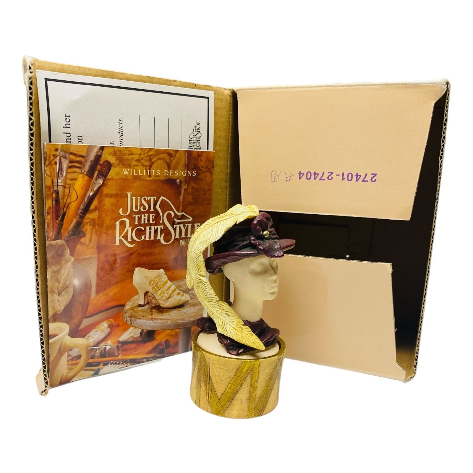 Raine Willitts Trinket Box Just the Right Style Feather Flair Hat 27401 MIB 1999 Raine Willitts Trinket Box Just the Right Style Feather Flair Hat 27401 MIB 1999