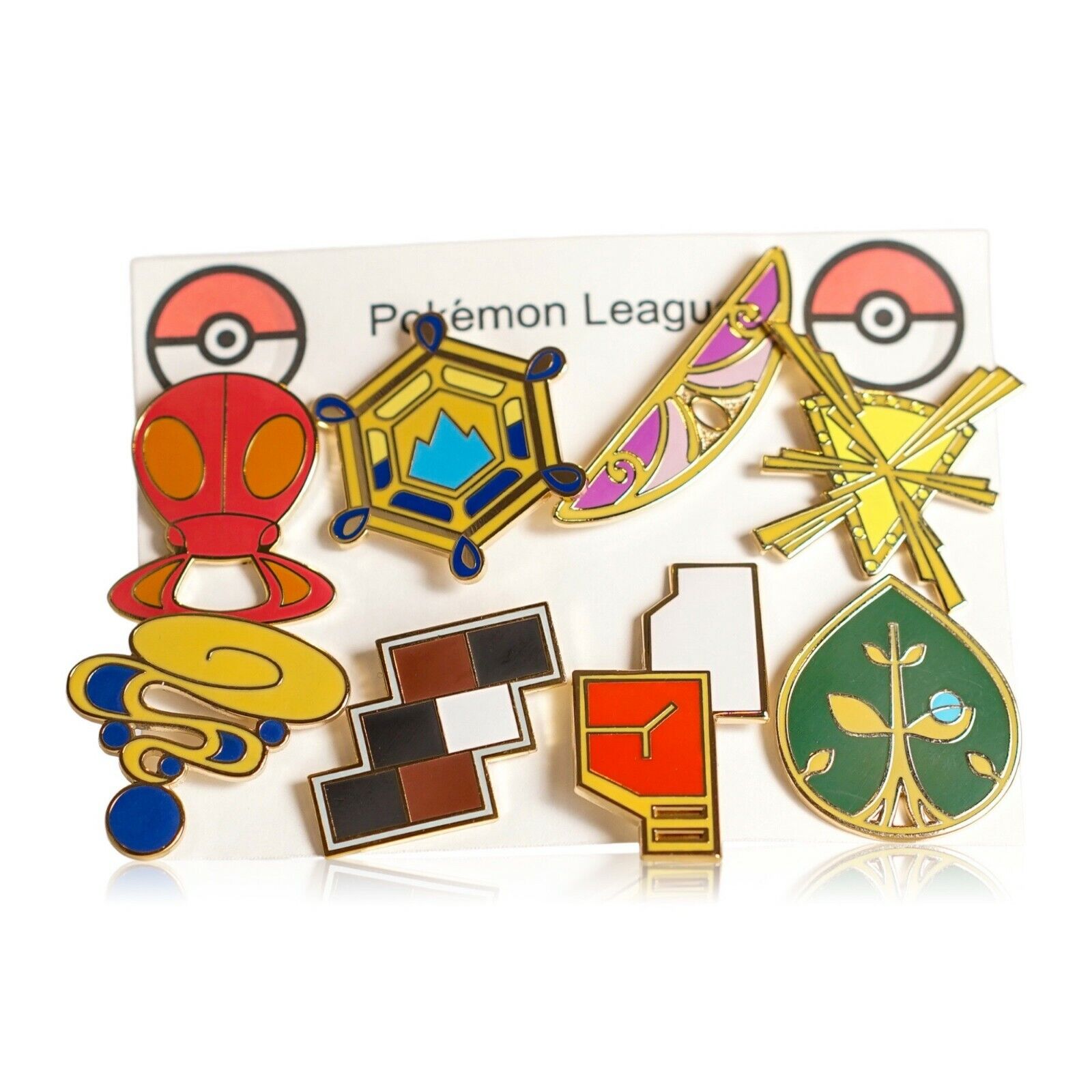 Pokemon Cartoon Anime All 8 Kalos Gym Badges from Generation Gen 6 for Cosplay
