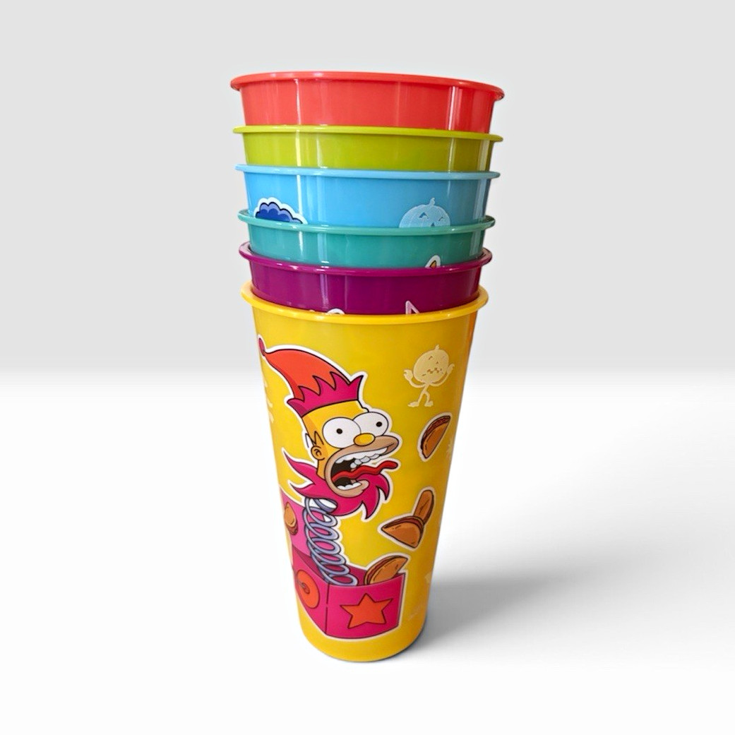 The Simpsons Bart Simpson 16 fl oz Multicolor Printed Plastic Cold Cup Set The Simpsons Bart Simpson 16 fl oz Multicolor Printed Plastic Cold Cup Set