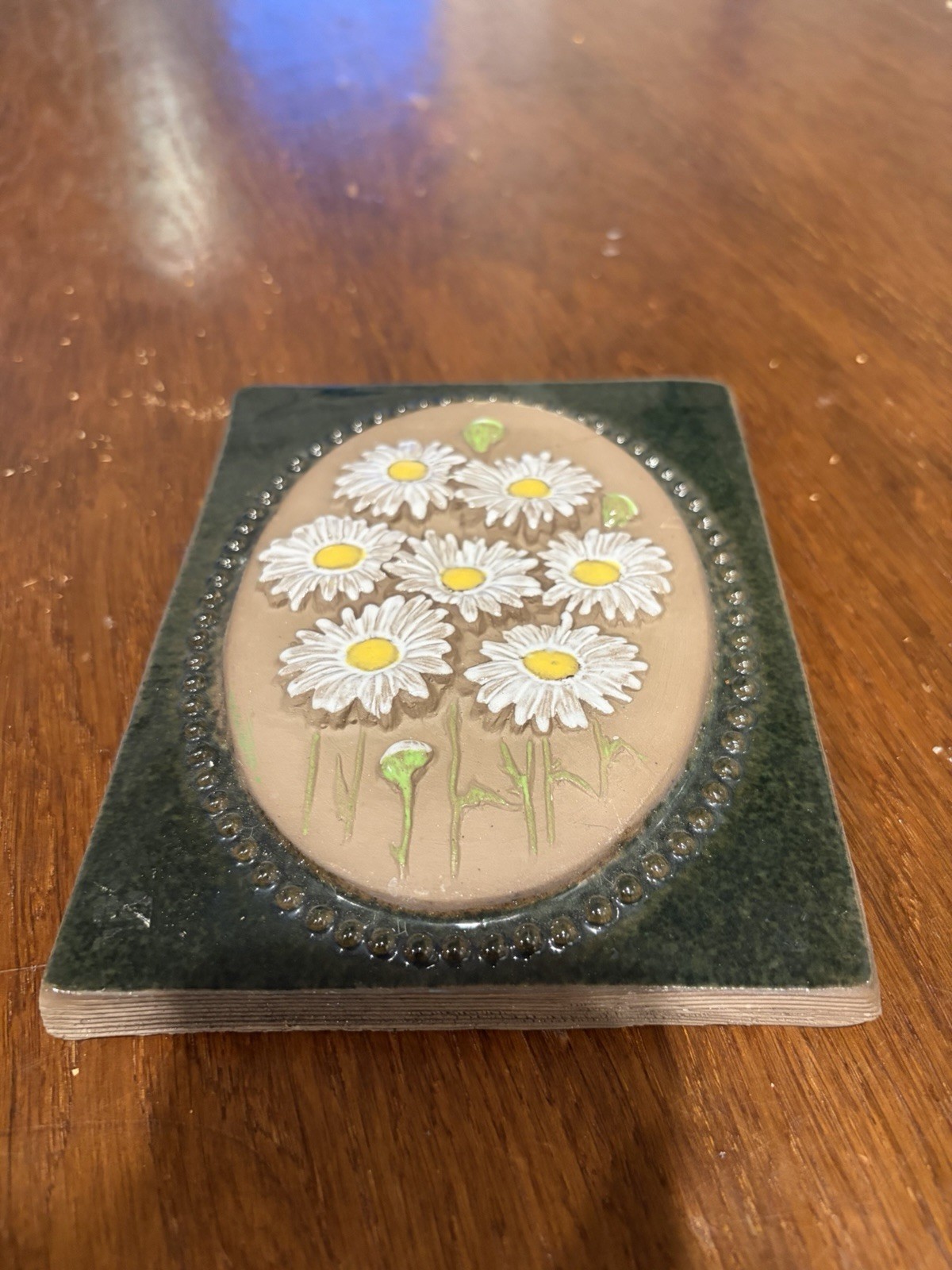 Vintage JIE Gantofta Pottery Wall Hanging Tile Flowers Sweden Aimo Nietosvuori Vintage JIE Gantofta Pottery Wall Hanging Tile Flowers Sweden Aimo Nietosvuori