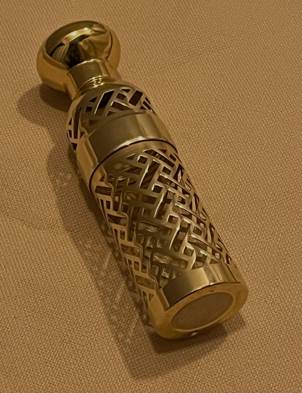 GUERLAIN Paris L'Heure Bleu Perfume Gold Filigree Refill Bottle GUERLAIN Paris L'Heure Bleu Perfume Gold Filigree Refill Bottle