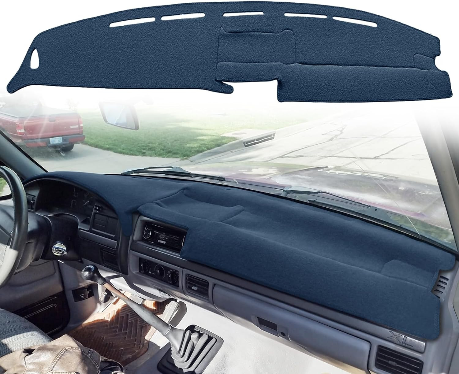 Dash Cover Mat for Ford F150 F250 F350 Bronco 1992-1997(Navy Blue) J20 Dash Cover Mat for Ford F150 F250 F350 Bronco 1992-1997(Navy Blue) J20