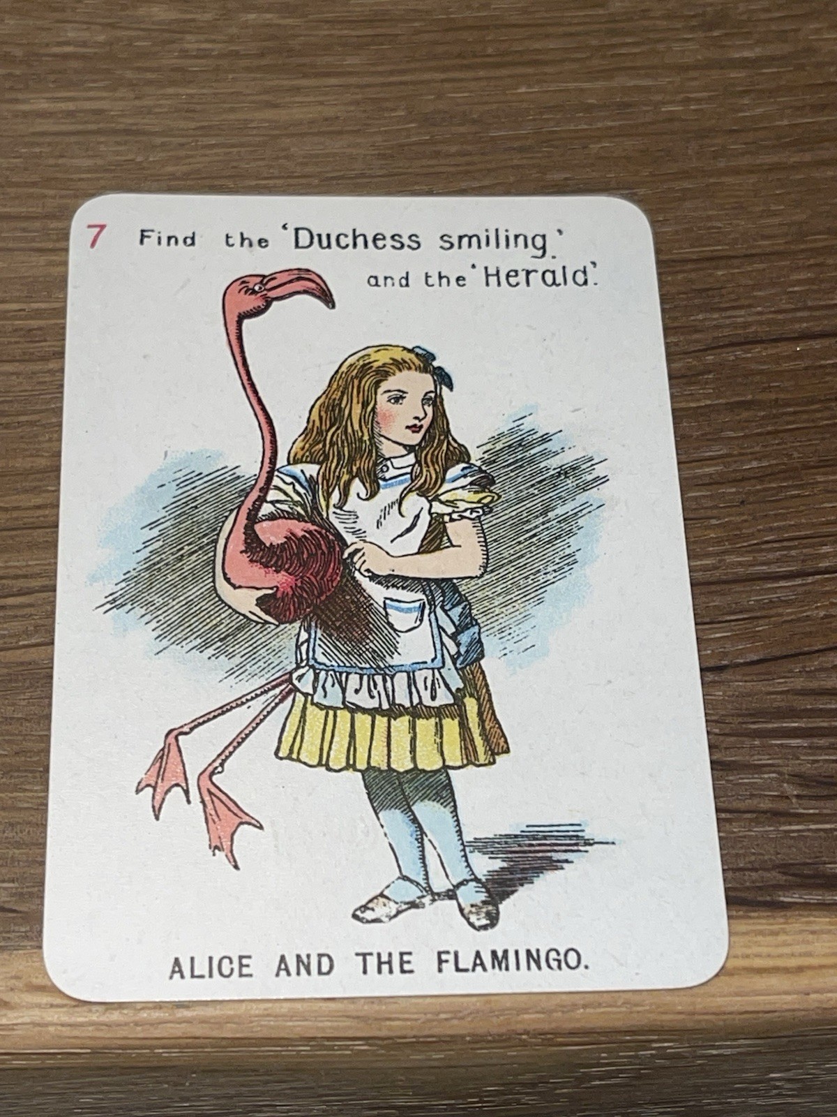 Alice In Wonderland Antique c 1898 De La Rue & Co. Parlor Card VERY RARE CARD Alice In Wonderland Antique c 1898 De La Rue & Co. Parlor Card VERY RARE CARD