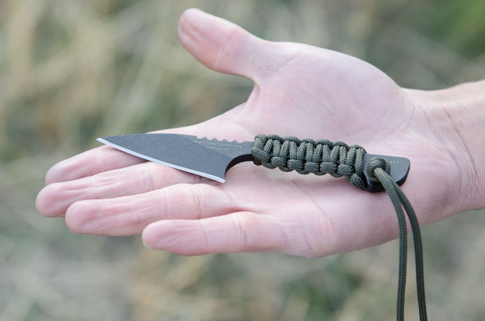 TOPS Mini Hoffman Fixed Knife 2.5" 1095HC Steel Blade Green Cord Wrapped Handle TOPS Mini Hoffman Fixed Knife 2.5" 1095HC Steel Blade Green Cord Wrapped Handle